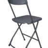 Dark Gray Folding Chair (Steel-Poly Chair) CFPGD-AX-T