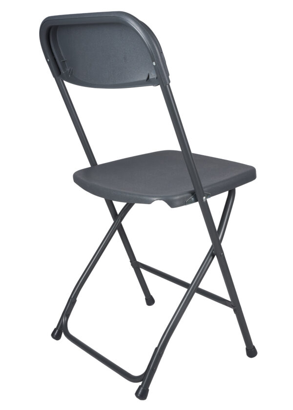 Dark Gray Folding Chair (Steel-Poly Chair) CFPGD-AX-T