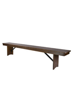 Fruitwood 8 Foot (96″ x 12″) Rectangle Farmhouse Table Bench TFARM-BENCH-9612-FRTWD-AX-T