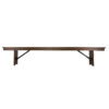 Fruitwood 8 Foot (96″ x 12″) Rectangle Farmhouse Table Bench TFARM-BENCH-9612-FRTWD-AX-T