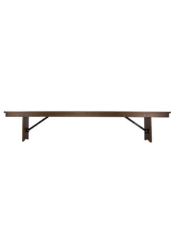 Fruitwood 8 Foot (96″ x 12″) Rectangle Farmhouse Table Bench TFARM-BENCH-9612-FRTWD-AX-T