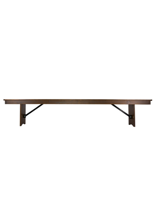 Fruitwood 8 Foot (96″ x 12″) Rectangle Farmhouse Table Bench TFARM-BENCH-9612-FRTWD-AX-T