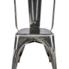 Polished Gunmetal Hi Gloss Steelix Tolix Style Metal Restaurant Chair – Ships Fully Assembled CTMGU-AX-T