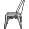 Polished Gunmetal Hi Gloss Steelix Tolix Style Metal Restaurant Chair – Ships Fully Assembled CTMGU-AX-T