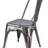 Polished Gunmetal Hi Gloss Steelix Tolix Style Metal Restaurant Chair – Ships Fully Assembled CTMGU-AX-T