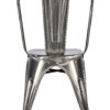 Polished Gunmetal Hi Gloss Steelix Tolix Style Metal Restaurant Chair – Ships Fully Assembled CTMGU-AX-T