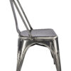 Polished Gunmetal Hi Gloss Steelix Tolix Style Metal Restaurant Chair – Ships Fully Assembled CTMGU-AX-T