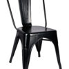 Matte Black 50% Hi Gloss Steelix Tolix Style Metal Restaurant Chair – Ships Fully Assembled CTMBM-AX-T