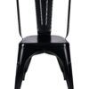 Matte Black 50% Hi Gloss Steelix Tolix Style Metal Restaurant Chair – Ships Fully Assembled CTMBM-AX-T