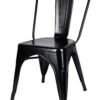 Matte Black 50% Hi Gloss Steelix Tolix Style Metal Restaurant Chair – Ships Fully Assembled CTMBM-AX-T