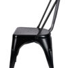 Matte Black 50% Hi Gloss Steelix Tolix Style Metal Restaurant Chair – Ships Fully Assembled CTMBM-AX-T