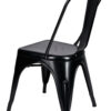 Matte Black 50% Hi Gloss Steelix Tolix Style Metal Restaurant Chair – Ships Fully Assembled CTMBM-AX-T