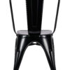 Matte Black 50% Hi Gloss Steelix Tolix Style Metal Restaurant Chair – Ships Fully Assembled CTMBM-AX-T