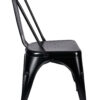 Matte Black 50% Hi Gloss Steelix Tolix Style Metal Restaurant Chair – Ships Fully Assembled CTMBM-AX-T