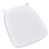 Pure White 2.0″ Thick Vinyl Chiavari Chair Cushion CUSHSTRAPVINPRWHI-PVC-AX-T