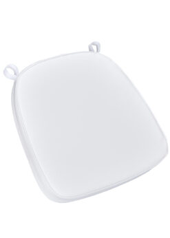 Pure White 2.0″ Thick Vinyl Chiavari Chair Cushion CUSHSTRAPVINPRWHI-PVC-AX-T