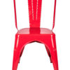 Red Hi Gloss Steelix Tolix Style Metal Restaurant Chair CTMR-AX-T