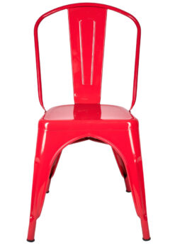 Red Hi Gloss Steelix Tolix Style Metal Restaurant Chair CTMR-AX-T