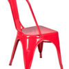 Red Hi Gloss Steelix Tolix Style Metal Restaurant Chair CTMR-AX-T