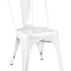 White Hi Gloss Steelix Tolix Style Metal Restaurant Chair – Ships Fully Assembled CTMW-AX-T