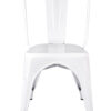 White Hi Gloss Steelix Tolix Style Metal Restaurant Chair – Ships Fully Assembled CTMW-AX-T