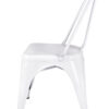 White Hi Gloss Steelix Tolix Style Metal Restaurant Chair – Ships Fully Assembled CTMW-AX-T