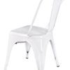 White Hi Gloss Steelix Tolix Style Metal Restaurant Chair – Ships Fully Assembled CTMW-AX-T