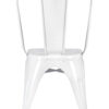 White Hi Gloss Steelix Tolix Style Metal Restaurant Chair – Ships Fully Assembled CTMW-AX-T