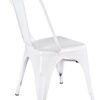 White Hi Gloss Steelix Tolix Style Metal Restaurant Chair – Ships Fully Assembled CTMW-AX-T