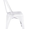 White Hi Gloss Steelix Tolix Style Metal Restaurant Chair – Ships Fully Assembled CTMW-AX-T