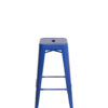 Blue High Gloss Steelix Tolix Metal Barstool / No Back BTMBLU-AX-T