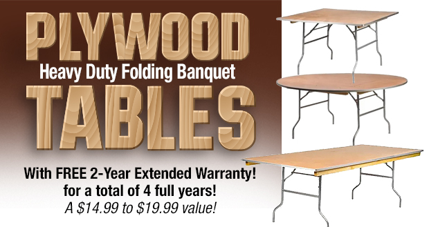 Heavy Duty PLywood Folding Banquet Tables