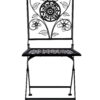 Rustic Matte Black Barcelona Bistro Folding Chair by Chivari CBBMB-AX-T