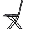 Rustic Matte Black Barcelona Bistro Folding Chair by Chivari CBBMB-AX-T