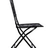 Rustic Matte Black Barcelona Bistro Folding Chair by Chivari CBBMB-AX-T