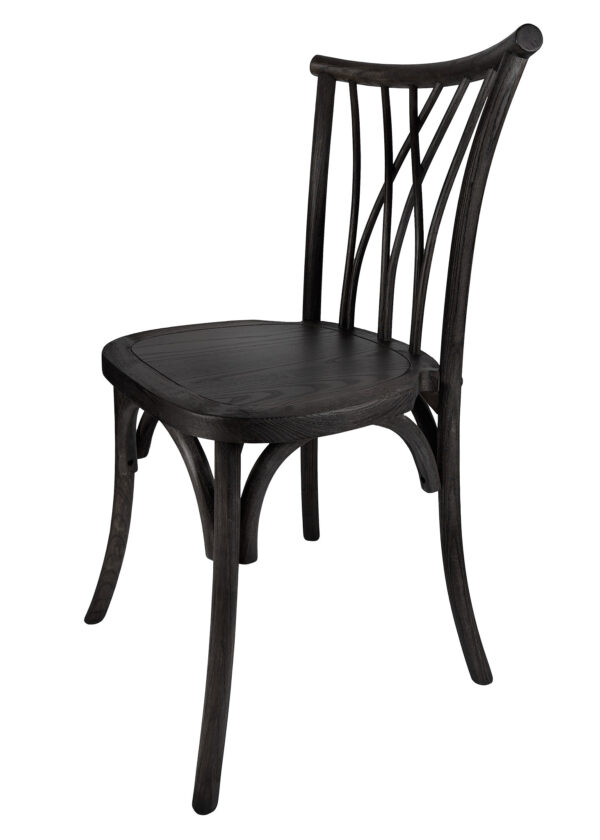 Black ToughWood Willow Chair by Chivari CWWB-AX-T