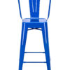 Blue Hi Gloss Steelix Tolix Style Metal Barstool with Back – Some Assembly Required BTBMBLU-AX-T