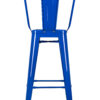 Blue Hi Gloss Steelix Tolix Style Metal Barstool with Back – Some Assembly Required BTBMBLU-AX-T