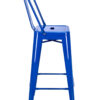 Blue Hi Gloss Steelix Tolix Style Metal Barstool with Back – Some Assembly Required BTBMBLU-AX-T