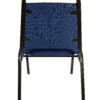 Banquet Chair – Trapezoid | Navy Blue Fabric with Gold Dots on Gold Vein Frame CQTFBLU-ZF-T