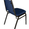 Banquet Chair – Trapezoid | Navy Blue Fabric with Gold Dots on Gold Vein Frame CQTFBLU-ZF-T