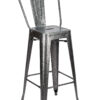 Charcoal Hi Gloss Steelix Tolix Style Metal Barstool with Back 1 BTBMCH-AX-T