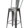 Charcoal Hi Gloss Steelix Tolix Style Metal Barstool with Back 3 BTBMCH-AX-T