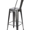 Charcoal Hi Gloss Steelix Tolix Style Metal Barstool with Back 5 BTBMCH-AX-T