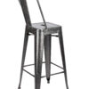 Charcoal Hi Gloss Steelix Tolix Style Metal Barstool with Back 7 BTBMCH-AX-T