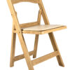 Natural Resin WoodGrain Folding Chair with Tan Cushion CFRNB-I-AX-T