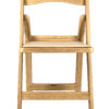 Natural Resin WoodGrain Folding Chair with Tan Cushion CFRNB-I-AX-T