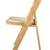 Natural Resin WoodGrain Folding Chair with Tan Cushion CFRNB-I-AX-T