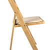 Natural Resin WoodGrain Folding Chair with Tan Cushion CFRNB-I-AX-T