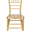 Chair Chiavari Bullion Gold Resin “Steel Skeleton” by Chivari, with Protective Cover CCRGB-STEEL-AX-T